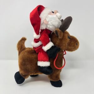 Christmas Dan Dee Collector's Choice Santa Riding Reindeer with Music 10.5"